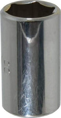 Proto - 5/8", 1/2" Drive, Standard Hand Socket - 6 Points, 1-1/2" OAL, Chrome Finish - Makers Industrial Supply