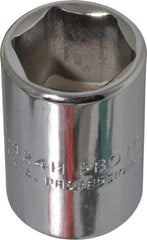 Proto - 3/4", 1/2" Drive, Standard Hand Socket - 6 Points, 1-1/2" OAL, Chrome Finish - Makers Industrial Supply