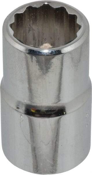 Proto - 9/16", 1/2" Drive, Standard Hand Socket - 12 Points, 1-1/2" OAL, Chrome Finish - Makers Industrial Supply