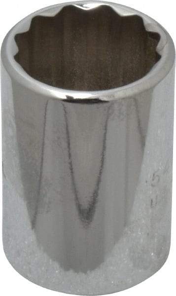 Proto - 3/4", 1/2" Drive, Standard Hand Socket - 12 Points, 1-1/2" OAL, Chrome Finish - Makers Industrial Supply