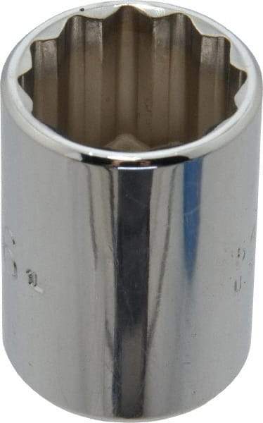 Proto - 13/16", 1/2" Drive, Standard Hand Socket - 12 Points, 1-1/2" OAL, Chrome Finish - Makers Industrial Supply