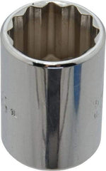 Proto - 13/16", 1/2" Drive, Standard Hand Socket - 12 Points, 1-1/2" OAL, Chrome Finish - Makers Industrial Supply