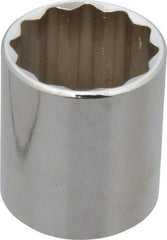 Proto - 1-3/16", 1/2" Drive, Standard Hand Socket - 12 Points, 1-3/4" OAL, Chrome Vanadium, Chrome Finish - Makers Industrial Supply