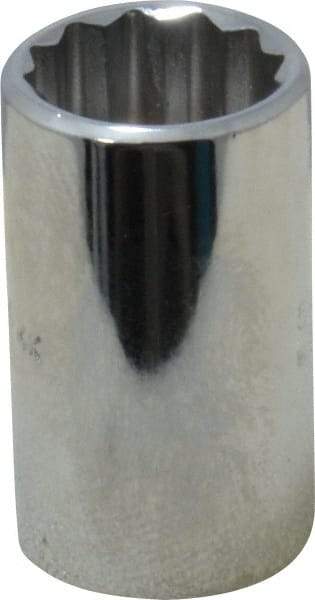 Proto - 1/2" Drive, Standard Hand Socket - 12 Points, 1-1/2" OAL, Chrome Vanadium, Chrome Finish - Makers Industrial Supply