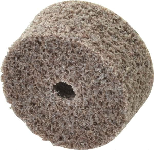 3M - 1" Diam, 1/2" Face Width, 3/16" Center Hole, Medium Grade, Aluminum Oxide Deburring Wheel - Unitized, Hard Density 7 Grade, 35,100 RPM - Makers Industrial Supply