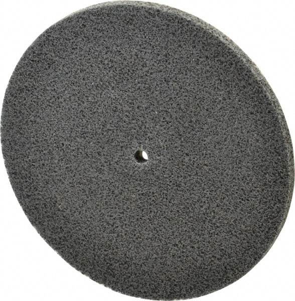 3M - 5" Diam, 1/4" Face Width, 1/4" Center Hole, Fine Grade, Silicon Carbide Deburring Wheel - Unitized, Soft Density 3 Grade, 6,000 RPM - Makers Industrial Supply