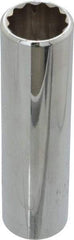 Proto - 5/8", 1/2" Drive, Deep Hand Socket - 12 Points, 3-1/4" OAL, Chrome Finish - Makers Industrial Supply