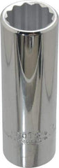 Proto - 3/4", 1/2" Drive, Deep Hand Socket - 12 Points, 3-1/4" OAL, Chrome Finish - Makers Industrial Supply