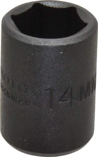 Proto - 3/8" Drive 14mm Standard Impact Socket - 6 Points, 1-3/32" OAL - Makers Industrial Supply