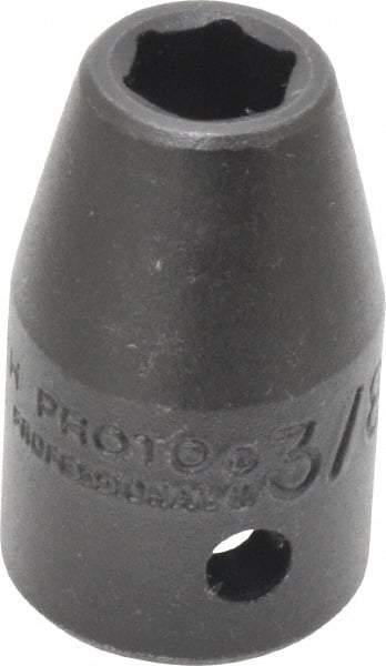 Proto - 1/2" Drive 3/8" Standard Impact Socket - 6 Points, 1-1/2" OAL - Makers Industrial Supply