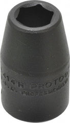 Proto - 1/2" Drive 7/16" Standard Impact Socket - 6 Points, 1-1/2" OAL - Makers Industrial Supply