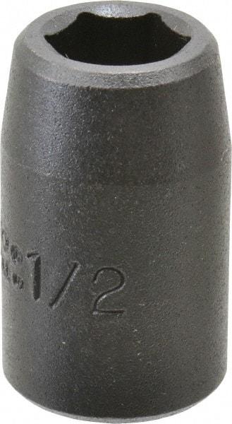 Proto - 1/2" Drive 1/2" Standard Impact Socket - 6 Points, 1-1/2" OAL - Makers Industrial Supply