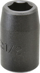 Proto - 1/2" Drive 1/2" Standard Impact Socket - 6 Points, 1-1/2" OAL - Makers Industrial Supply