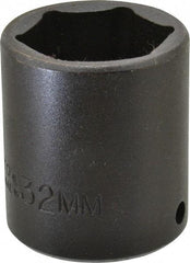 Proto - 1/2" Drive 32mm Standard Impact Socket - 6 Points, 2" OAL - Makers Industrial Supply