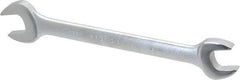 Proto - 18mm x 19mm Standard Open End Wrench - 8-27/32" OAL, Double End, Satin Finish, 15° Head Angle - Makers Industrial Supply