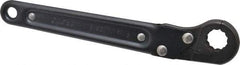 Proto - 9/16", Black Finish, Ratcheting Flare Nut Wrench - 12 Points, 7-1/4" OAL, Steel, Single End Head - Makers Industrial Supply