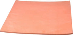 Made in USA - 12" Long, 12" Wide, 1/4" Thick, Silicone Rubber Foam Sheet - 45 to 55 Durometer, Orange-Red, -60 to 600°F, 650 psi Tensile Strength, Plain Backing, Stock Length - Makers Industrial Supply