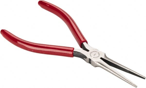 Proto - 6-5/32" OAL, 2-5/32" Jaw Length x 1/2" Jaw Width, Long Nose Needle Nose Pliers - Serrated Jaw, Long Extra Thin Head, Plastisol Handles - Makers Industrial Supply