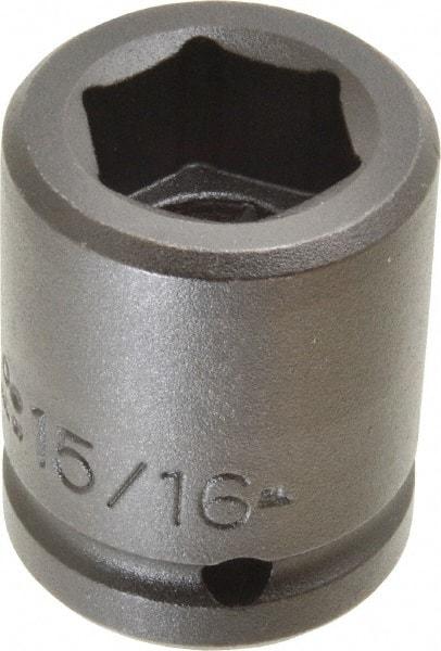 Proto - 3/4" Drive 15/16" Standard Impact Socket - 6 Points, 2" OAL - Makers Industrial Supply