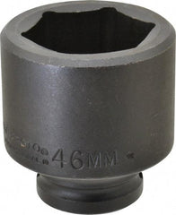 Proto - 3/4" Drive 46mm Standard Impact Socket - 6 Points, 2-55/64" OAL - Makers Industrial Supply