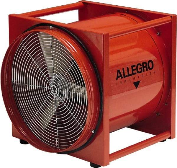 Allegro - 16" Inlet, Electric AC Axial Blower - 0.5 hp, 2,300 CFM (Two 90° Bends), 2,800 CFM (One 90° Bend) & 3,400 CFM (Free Air), 115 Max Voltage Rating - Makers Industrial Supply