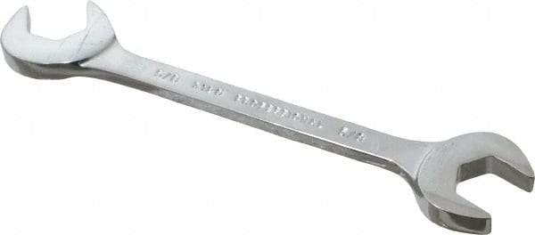 Proto - 5/8" Standard Open End Wrench - 6" OAL, Double End, Chrome Finish, 15° & 60° Head Angle - Makers Industrial Supply