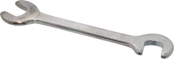 Proto - 7/16" Stubby Open End Wrench - 4-7/16" OAL, Double End, Satin Finish, 15° & 75° Head Angle - Makers Industrial Supply