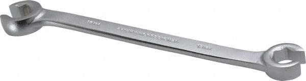 Proto - 13 x 14mm, Chrome Finish, Open End Flare Nut Wrench - 6 Points, 7-1/2" OAL, Steel, Double End Head - Makers Industrial Supply