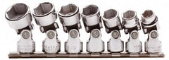 Proto - 7 Piece 3/8" Drive Standard Socket Set - 6 Points, 3/8 to 3/4", Inch Measurement Standard - Makers Industrial Supply