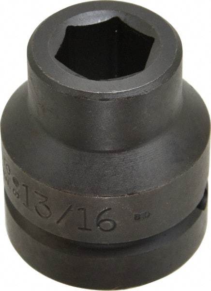 Proto - 1" Drive 13/16" Standard Impact Socket - 6 Points, 2-1/2" OAL - Makers Industrial Supply