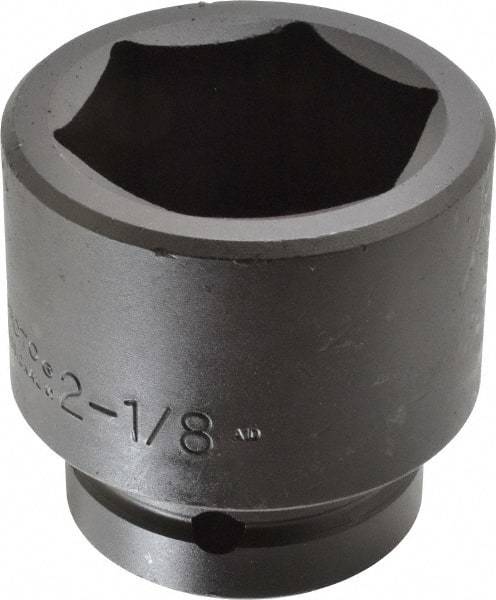 Proto - 1" Drive 2-1/8" Standard Impact Socket - 6 Points, 3-3/32" OAL - Makers Industrial Supply