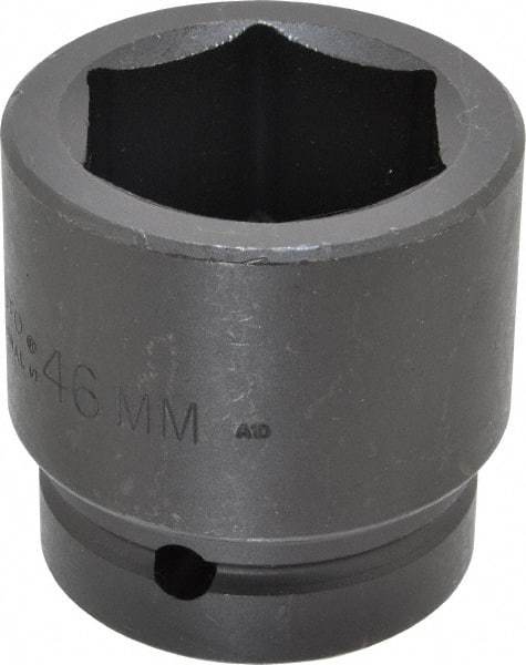 Proto - 1" Drive 46mm Standard Impact Socket - 6 Points, 2-51/64" OAL - Makers Industrial Supply