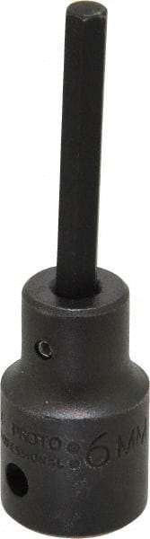 Proto - 1/2" Drive, 6mm Impact Hex Bit Socket - 3-1/4" OAL - Makers Industrial Supply