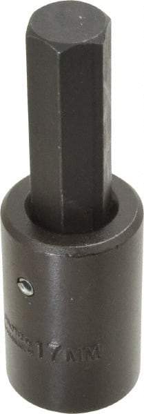 Proto - 1/2" Drive, 17mm Impact Hex Bit Socket - 4" OAL - Makers Industrial Supply