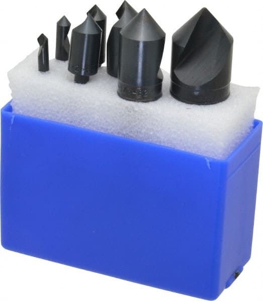 M.A. Ford - 7 Piece, 3/16 to 1" Head Diam, 82° Included Angle, Single End Countersink Set - Makers Industrial Supply