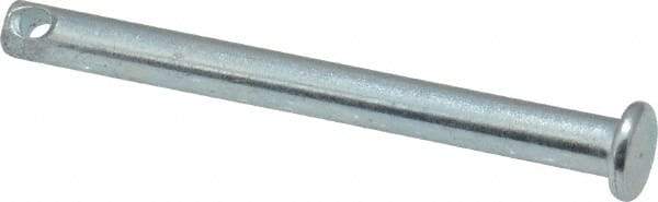 Made in USA - 3/16" Pin Diam, 2" OAL, Standard Clevis Pin - 3/32" Hole, 1-29/32" Usable Length, Zinc-Plated Steel - Makers Industrial Supply