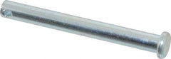 Made in USA - 1/4" Pin Diam, 2-1/4" OAL, Standard Clevis Pin - 3/32" Hole, 2-5/32" Usable Length, Zinc-Plated Steel - Makers Industrial Supply