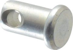 Made in USA - 5/16" Pin Diam, 1/2" OAL, Standard Clevis Pin - 9/64" Hole, 23/64" Usable Length, Zinc-Plated Steel - Makers Industrial Supply