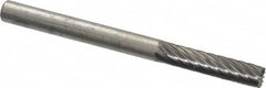 Atrax - 1/8" Cut Diam, 1/8" Shank Diam, Cylinder with End Cut Head Single Cut Burr - Carbide, End Cut End, 9/16" LOC, 1-1/2" OAL - Makers Industrial Supply