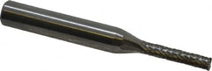 Atrax - 1/8" Cut Diam, 1/4" Shank Diam, Cylinder with End Cut Head Double Cut Burr - Carbide, End Cut End, 1/2" LOC, 2" OAL - Makers Industrial Supply