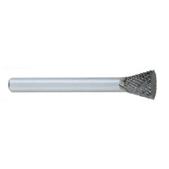 ‎SN-1 -1/4 × 5/16 LOC × 1/4 Shank × 2 OAL Inverted Taper Carbide Medium Tough Cut Burr - Makers Industrial Supply