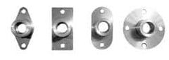 Gibraltar - 5/16" Pin Diam, #6-32 Mounting Hole, Diamond Flange, Stainless Steel Quick Release Pin Receptacle - 1" Between Mount Hole Center, 0.783" Depth, 15/32" Diam, Grade 303 - Makers Industrial Supply