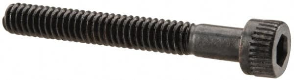 Made in USA - #5-40 UNC Hex Socket Drive, Socket Cap Screw - Alloy Steel, Black Oxide Finish, Partially Threaded, 1" Length Under Head - Makers Industrial Supply