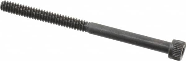 Made in USA - #6-32 UNC Hex Socket Drive, Socket Cap Screw - Alloy Steel, Black Oxide Finish, Partially Threaded, 2" Length Under Head - Makers Industrial Supply