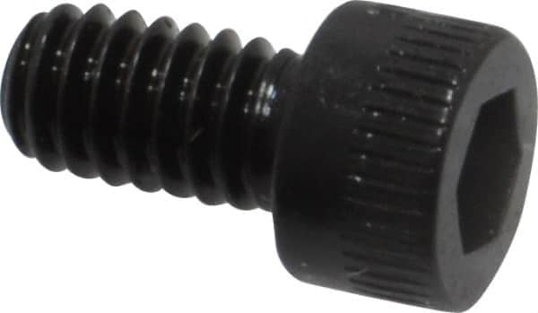 Made in USA - #8-32 UNC Hex Socket Drive, Socket Cap Screw - Alloy Steel, Black Oxide Finish, Fully Threaded, 5/16" Length Under Head - Makers Industrial Supply