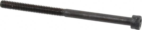 Made in USA - #8-32 UNC Hex Socket Drive, Socket Cap Screw - Alloy Steel, Black Oxide Finish, Partially Threaded, 2-1/2" Length Under Head - Makers Industrial Supply