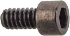 Made in USA - #0-80 UNF Hex Socket Drive, Socket Cap Screw - Alloy Steel, Black Oxide Finish, Fully Threaded, 1/8" Length Under Head - Makers Industrial Supply