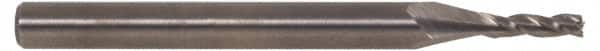 SGS - 29/64", 1" LOC, 1/2" Shank Diam, 3" OAL, 3 Flute, Solid Carbide Square End Mill - Single End, Uncoated, Spiral Flute, 30° Helix, Centercutting, Right Hand Cut, Right Hand Flute, Series 5 - Makers Industrial Supply