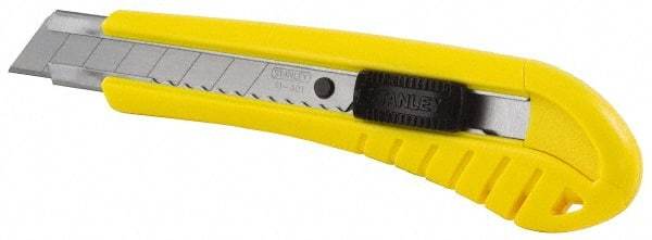 Stanley - Snap Utility Knife - 4.33" Blade, Yellow Handle, 1 Blade Included - Makers Industrial Supply