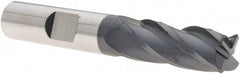 SGS - 3/8", 4 Flute, Single End, Solid Carbide, 0.02" Corner Radius End Mill - 2-1/2" OAL, 30° Helix, Right Hand Flute, 1" LOC, Right Hand Cut - Makers Industrial Supply